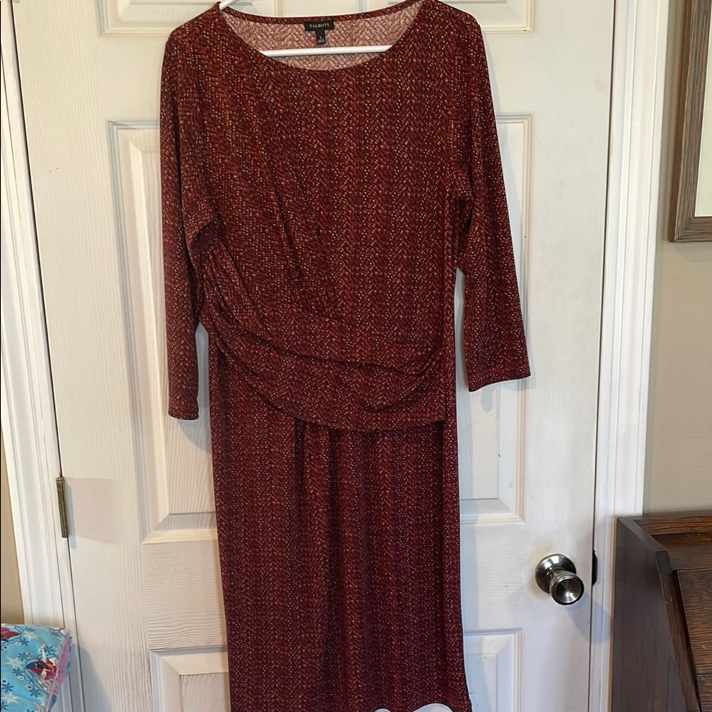 talbots plus size formal dresses | | Talbots Large Dress pad printed